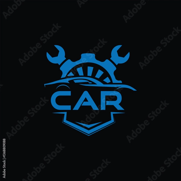 Obraz CAR tech logo design template, CAR tech logo, CAR technology vector	