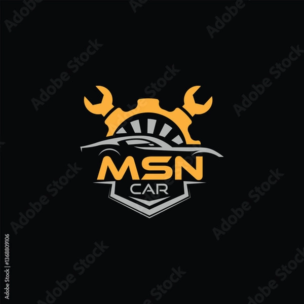 Obraz MSN tech logo design template, MSN tech logo, MSN technology vector	
