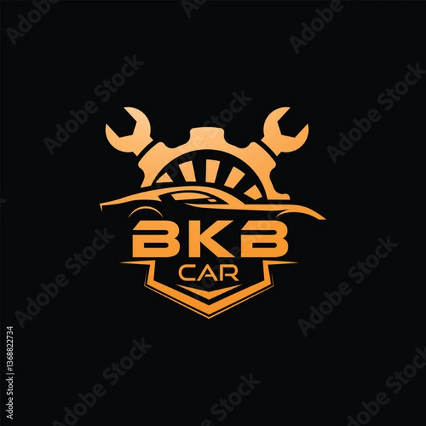 Obraz BKB tech logo design template, BKB tech logo, BKB technology vector	