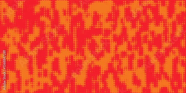 Fototapeta Dots halftone orange color pattern gradient texture with technology digital background eps 10