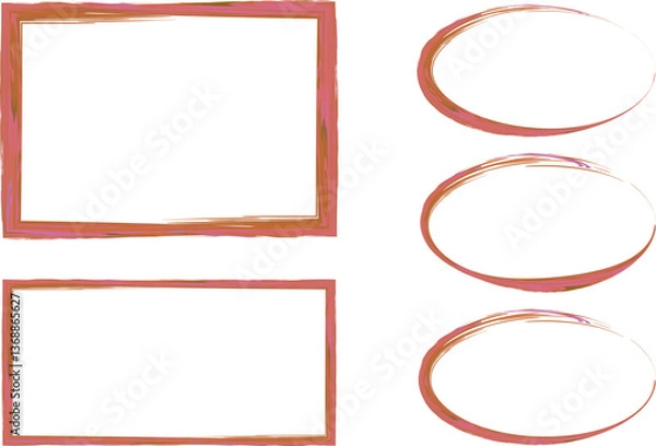 Fototapeta brown old rose mocha color art sketchy abstract frames
