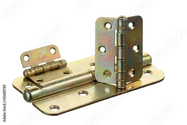 Obraz Three hinges on a white background