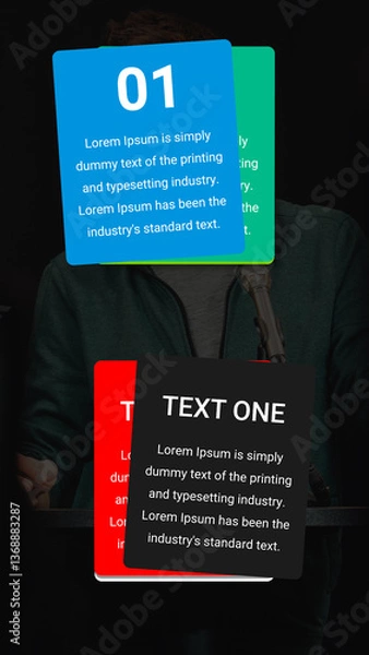 Fototapeta Sliding Mini Text Blocks
