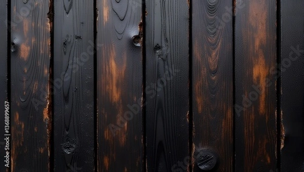 Obraz Dark wooden plank background