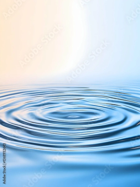 Fototapeta Serene water ripples, pastel background