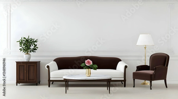 Fototapeta Elegant Classic Living Room Interior Design
