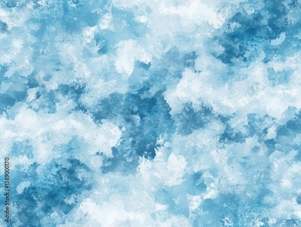 Fototapeta Abstract Blue Watercolor Sky Background Texture