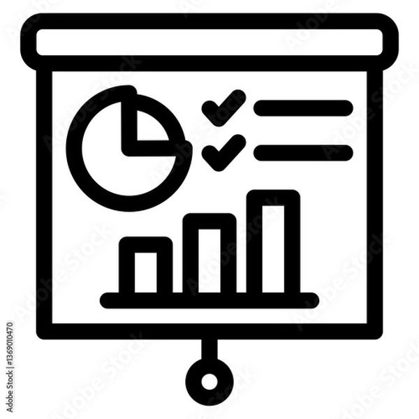 Fototapeta Report Presentation Icon Element For Design