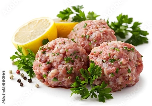 Fototapeta minced meatballs