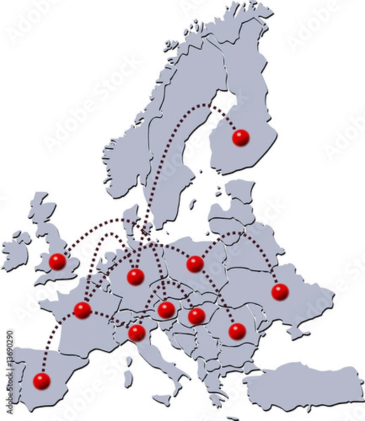 Obraz Europa Netzwerk