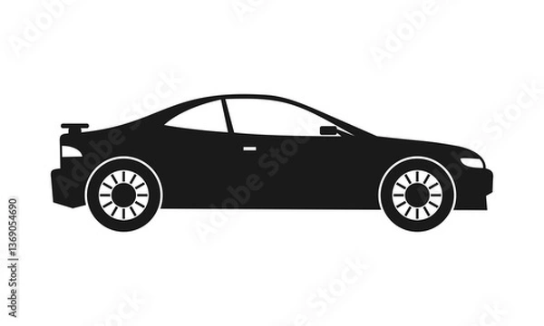 Obraz Two door saloon car icon design