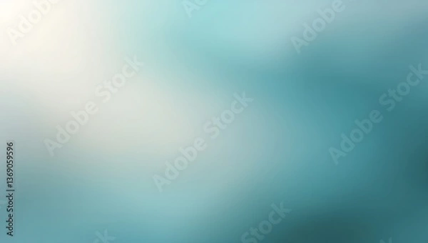 Obraz Soft gradient backdrop in teal blue shades