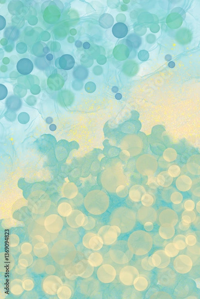 Obraz Abstract background with bubbles.