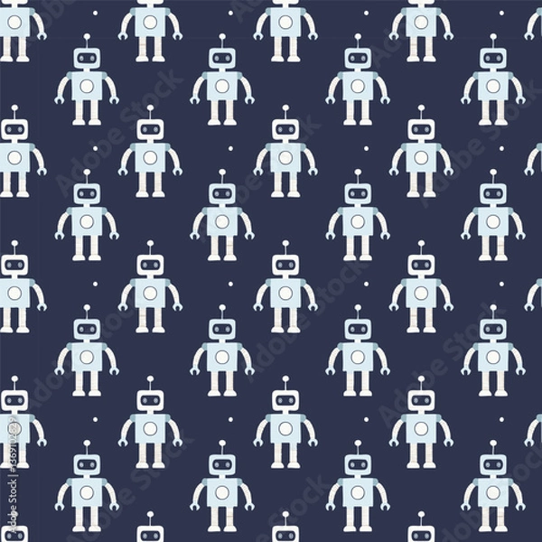 Fototapeta Robot pattern background vector illustration