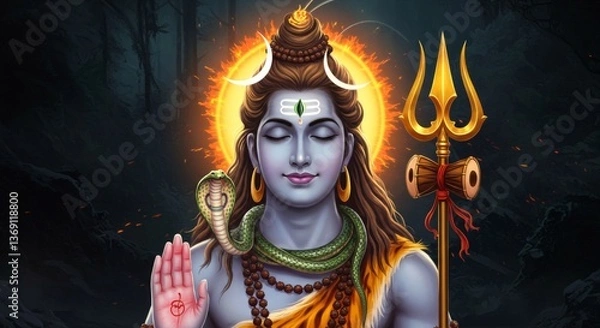 Obraz Lord Shiva – The Divine Cosmic Deity of Hinduism