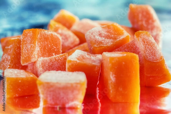 Fototapeta Closeup pumpkin cubes