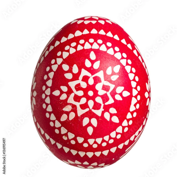 Obraz Single Sorbian Easter Egg isolated on white