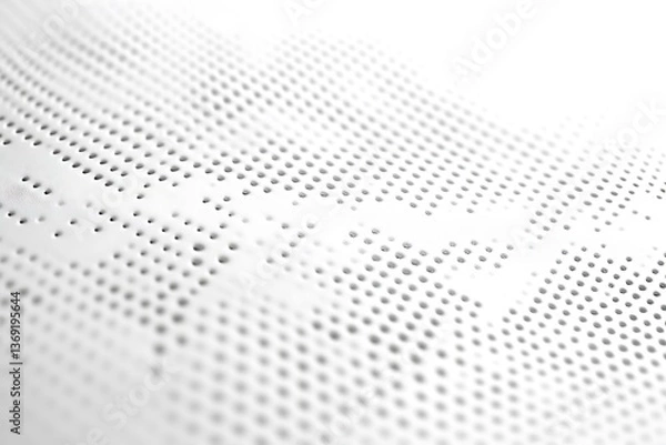 Obraz Abstract perforated white surface texture background with repeating hole pattern design