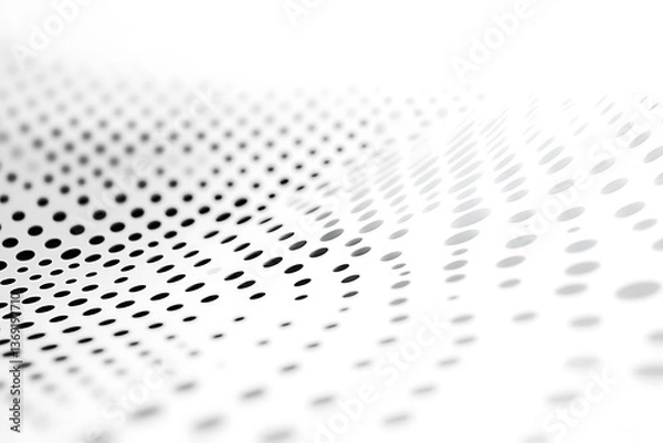 Obraz Abstract perforated surface with diminishing perspective creates a modern design element