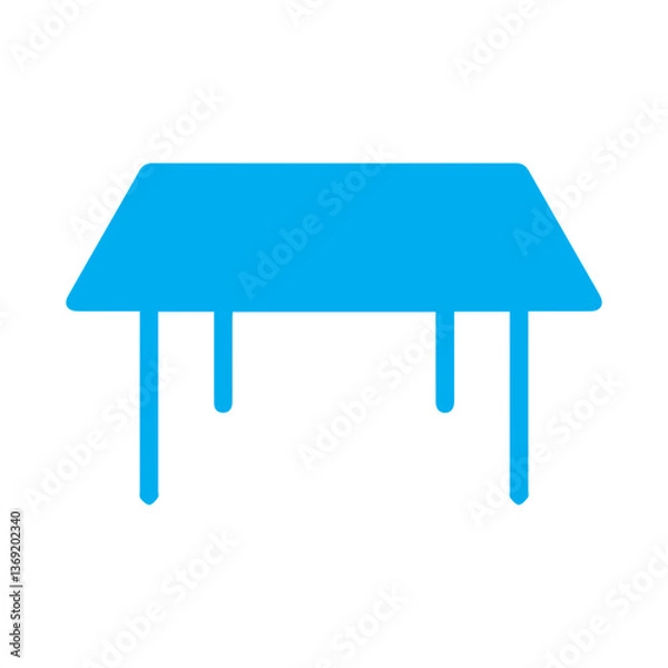 Fototapeta Table square colored icon