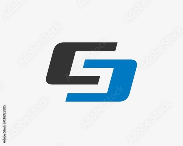 Fototapeta Letter S logo icon design template elements. Abstract vector icon.