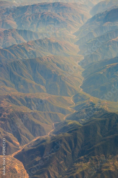 Fototapeta Airplane view.