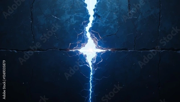 Obraz Crack in the Universe with Electric Energy