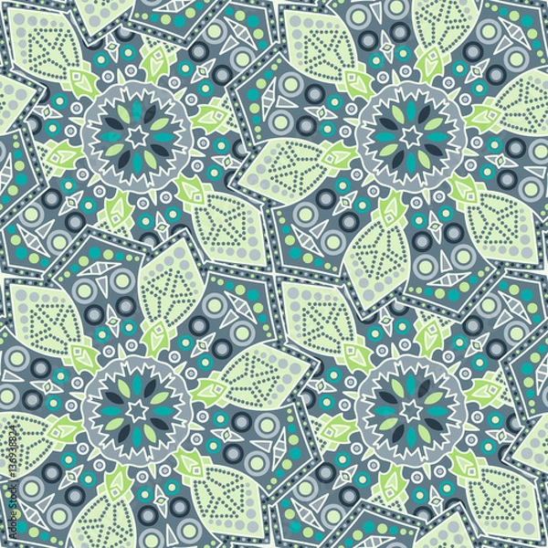 Fototapeta Seamless pattern ethnic style. Vintage decorative texture. Indian, arabic motive.