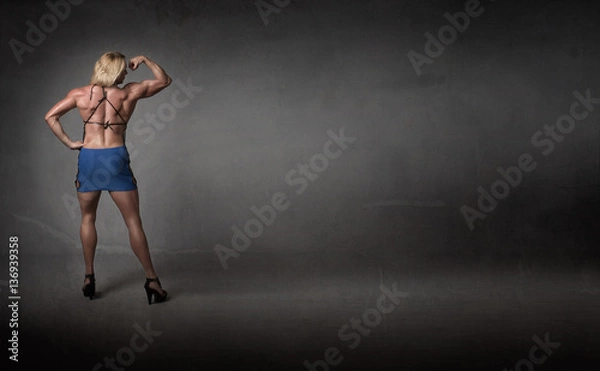 Fototapeta body builder power on backside