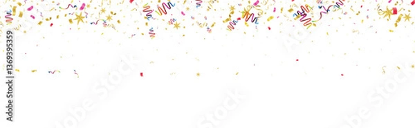Obraz Colorful Confetti celebrations design isolated on transparent background
