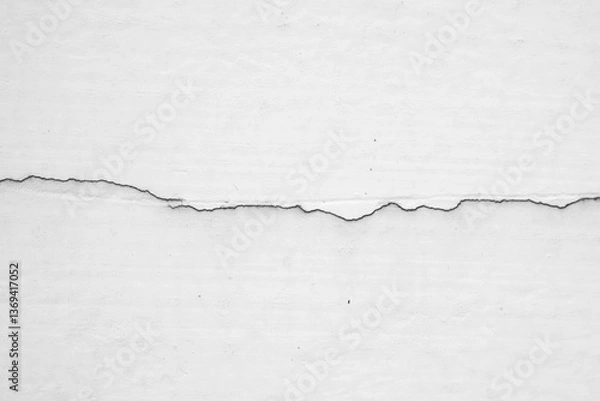 Fototapeta cracked concrete on white wall texture background