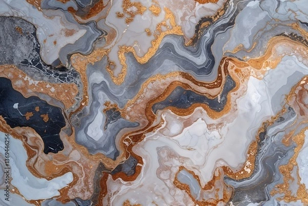 Obraz Intricate Marble Design for Elegant Wallpaper and Decorative Background