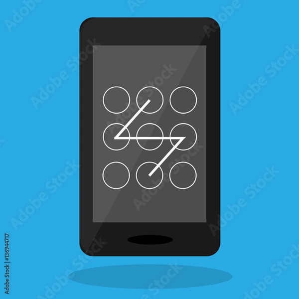 Obraz Phone screen with unlock