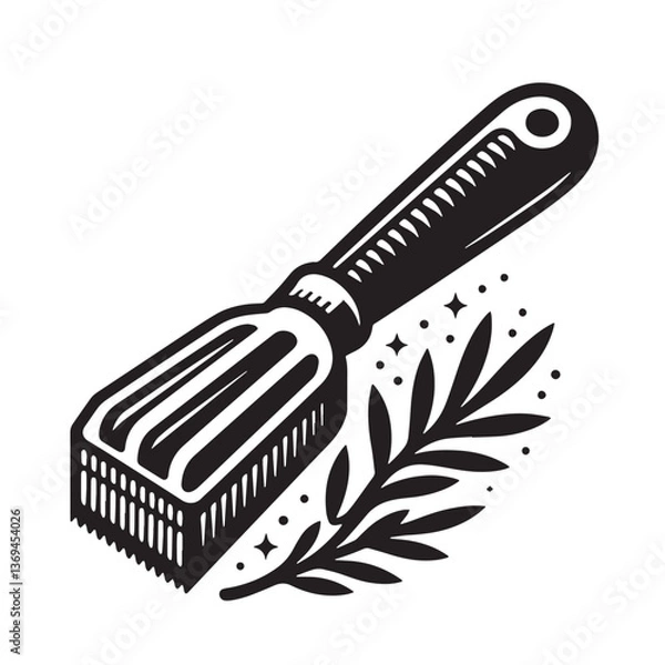 Obraz Black Color Zester Silhouette Vector Illustration, Solid White Background