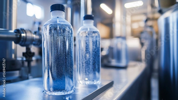 Fototapeta Water purification concept showcasing clean and tasty water, emphasizing the importance of safe drinking water through advanced filtration and purification technologies for health and wellness 