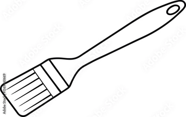 Fototapeta paintbrush line art vector, paintbrush outline icon