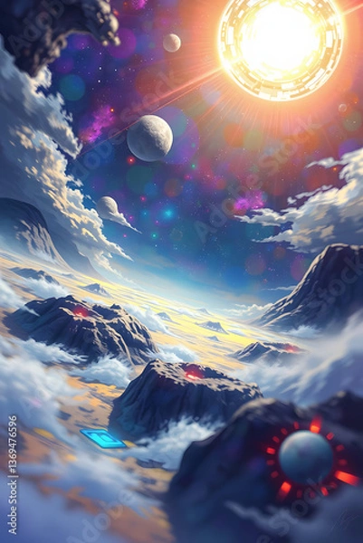 Obraz moon over the sea