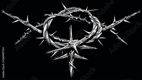 Obraz Print unreadable death metal vector
