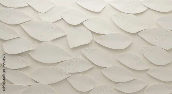 Fototapeta The surface is clearly textured, featuring a pattern of raised, leaf-like or petal-like shapes that are closely packed together.