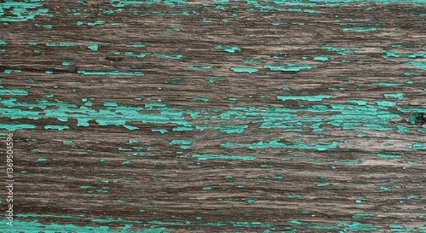Obraz close-up view of weathered wooden planks with peeling paint