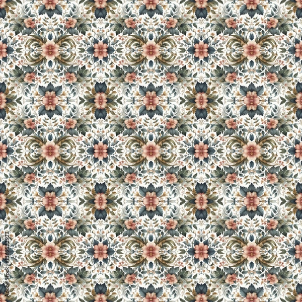 Fototapeta Botanical pattern for Textile Design
