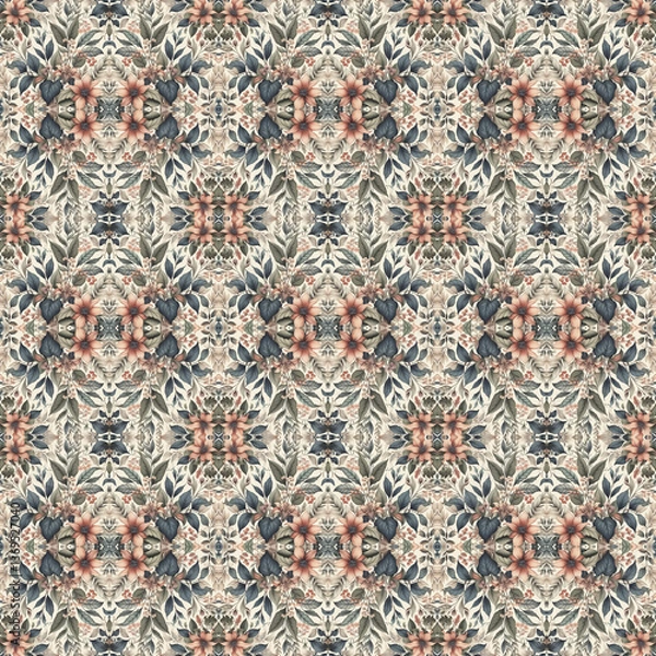 Fototapeta Botanical pattern for Textile Design
