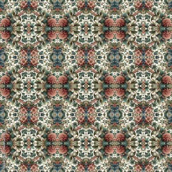 Fototapeta Botanical pattern for Textile Design
