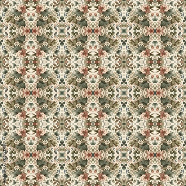 Fototapeta Botanical pattern for Textile Design
