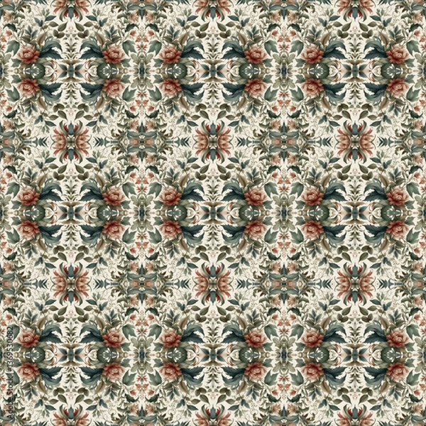 Fototapeta Botanical pattern for Textile Design
