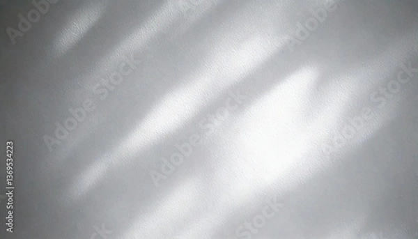 Fototapeta 静寂の光　柔らかく揺れるホワイトリフレクション　最小限の美しさ、光と影が織りなす余白の詩
