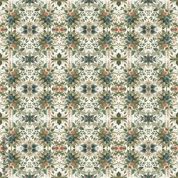 Fototapeta Botanical pattern for Textile Design
