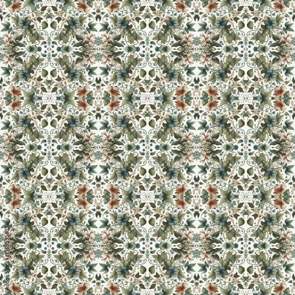 Fototapeta Botanical pattern for Textile Design
