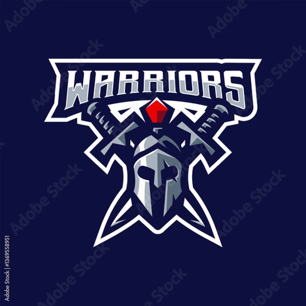 Obraz Spartan warrior mascot logo