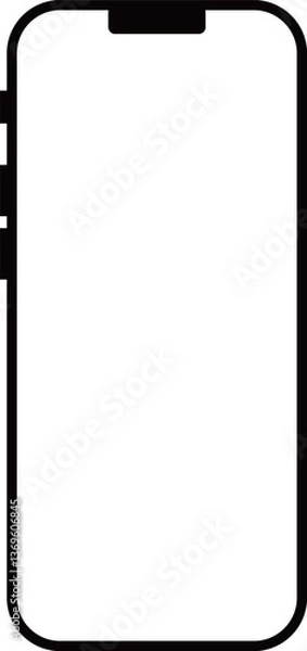 Obraz シンプルなスマホフレームのイラスト